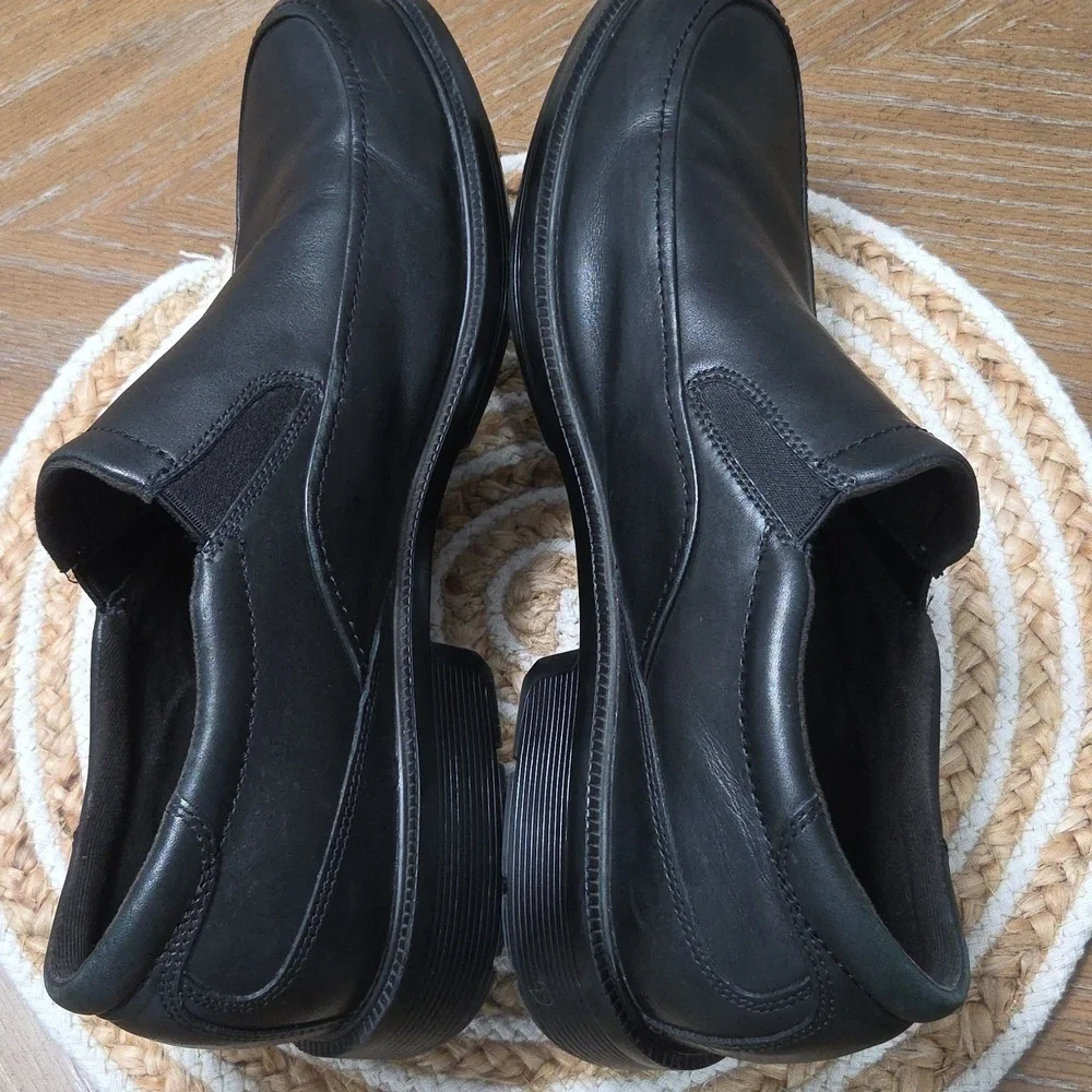 Rockport Men’s Taylor Waterproof Slip On Black Leather Loafers, Size 13
